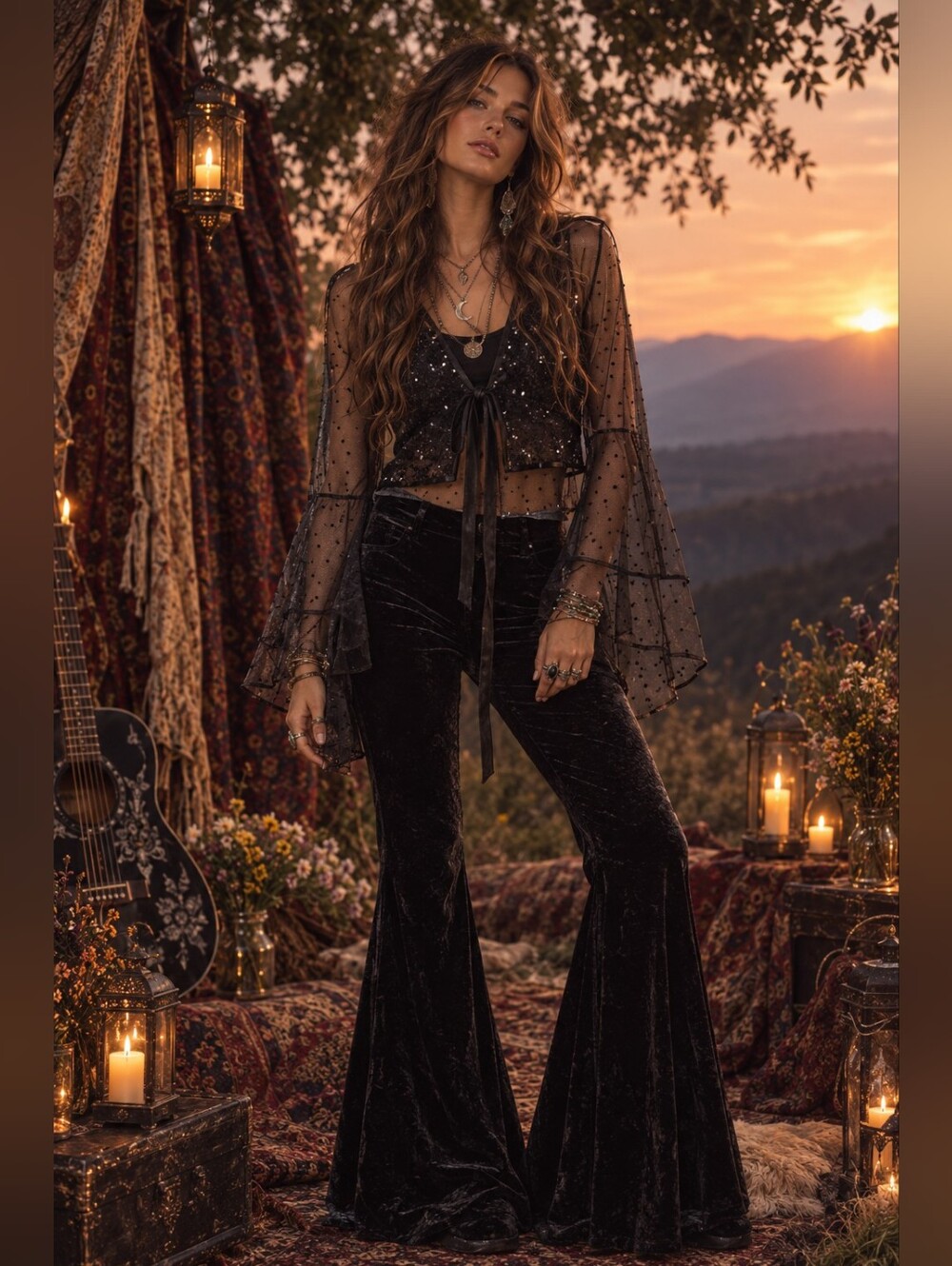 #10 Bell Sleve Tie Crop